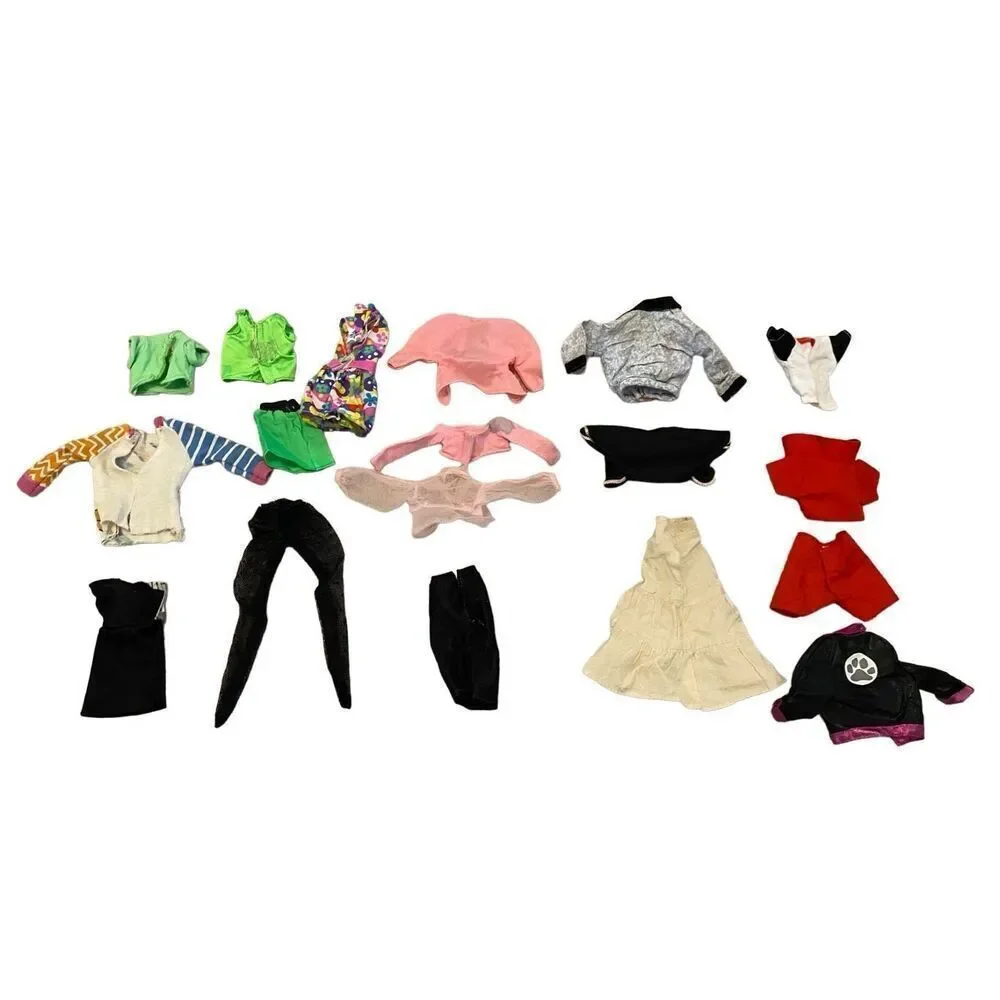 Lot Of 18 Barbie Clothing Mattel 1990s T Shirt Pants Dress Sweatshirt Tank Top J